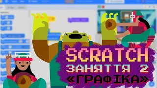 Урок 2. Графічні інструменти Scratch та створення бекграунду || SCRATCH УКРАЇНСЬКОЮ