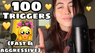 ASMR 100 triggers (fast and aggressive) 1 year special ☁️🌙☁️☁️