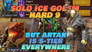 ARTACK CAN SOLO ICE GOLEM 9 UNBOOKED AND NOT EVEN MAXED!!