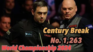 "เดอะร็อกเก็ต" รอนนี่ จัด เซ็นจูรี่เบรก ที่ 1,263 World Championship 2024#ไฮไลท์#snooker #สนุกเกอร์