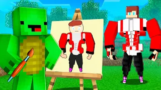 Mikey Use DRAWING MOD for PRANK on JJ Mutant in Minecraft Maizen Challenge