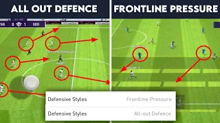 Explanation & Tactics All Out Defence & Frontline Pressure - Efootball Pes 2021