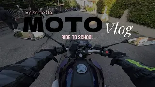 It's late... Ride to school with me | Yamaha mt-125 |  [4K]