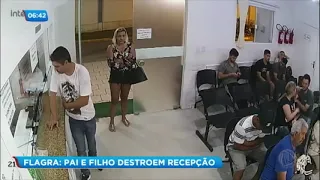 Pai e filho têm ataque de fúria em hospital