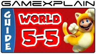 Super Mario 3D World - World 5-5 Green Stars & Stamp Locations Guide & Walkthrough