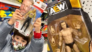 KID EXCITED WHILE TOY HUNTING FOR WWE & AEW ACTION FIGURES!!!