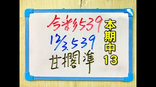 ★本期中13★【今彩539】12月3日(六)獨支甘擱準#今彩539 版路教學