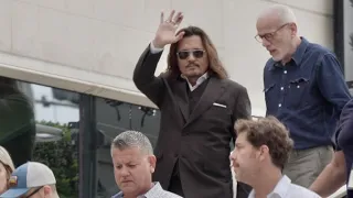 Movie legend Johnny Depp and the team of his latest movie in Cannes