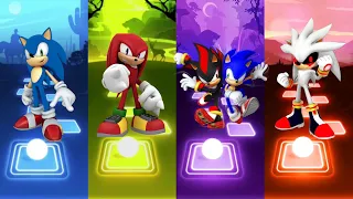 Knuckles Sonic 🆚 Sonic The Hedgehog 🆚 Silver Sonic Exe 🆚 Sonic Love Shadow Sonic | Tiles Hop Sonic