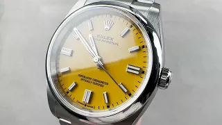 Rolex Oyster Perpetual 36 Yellow Dial 126000 Rolex Watch Review