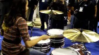 Lady Drummer at NAMM 2010