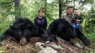 Five hundred pound spring black bear taken in northern Saskatchewan.