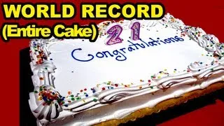 Birthday Cake Eating World Record (Entire Cake)