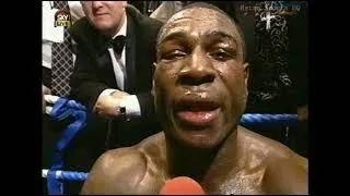 Frank Bruno World heavyweight champion, news clips and emotional interview 1995