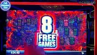 🎰Explosive Fun on Quick Hits Volcano Slot Machine - Huge Wins!🌋