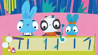 A BIRTHDAY BANNER. Episode 28. BRAVE BUNNIES. Cartoon With Animals For Сhildren. Best Video for Kids