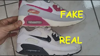 Nike Airmax 90 real vs fake review. How to tell original Nike Airmax 90 sneakers