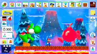 Super Mario Maker 2 - New Background All Bosses Battle (Course Maker)