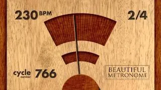 230 BPM 2/4 Wood Metronome HD