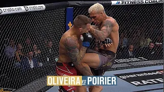 Charles Oliveira's clinch game wearing down Dustin Poirier