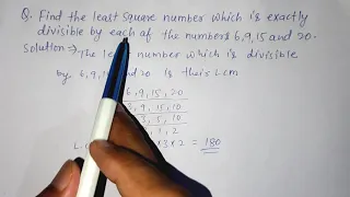 Find the least square number which is exactly divisible by each of the numbers 6 9 15 and 20