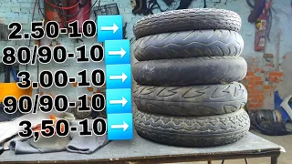 Scooter tire sizes