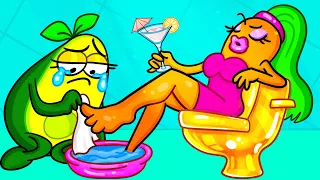 Rich Toilet VS Poor Toilet || Super Babysitters' Struggles || Crazy Situations by Avocado Couple