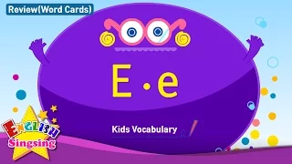 Kids vocabulary compilation - Words starting with E, e - Word cards - review