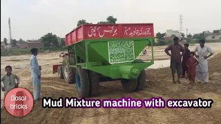 Mud Mixture machine with excavator