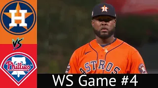 Astros VS Phillies World Series Condensed Game 4 Highlights 11/2/22