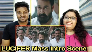 Lucifer entry scene REACTION | Mohanlal | Mohanlal Intro Scene Reaction | Lucifer scenes | Lalettan