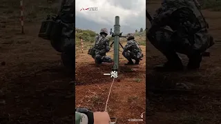 Chinese army large caliber mortar＃PLA#military exercise