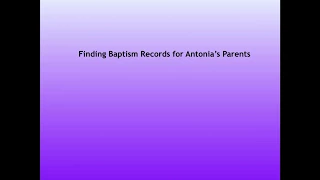 FS Research Wiki Wizard in Italy Part 7b: Finding a Church Baptism Record Online, Case Study