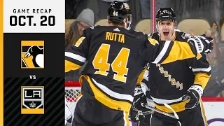 GAME RECAP: Penguins vs. Kings (10.20.22) | Newcomers Fuel Penguins for Sullivan’s 300th Win