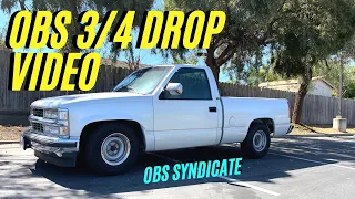 90 Chevy OBS 3/4 Drop Lowering Vlog