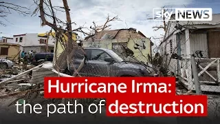 Hurricane Irma - the path of destruction