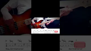 Don't Treat Me Bad_Firehouse_ Bass Cover #shorts