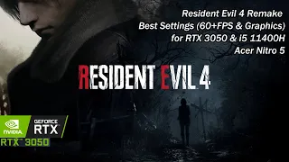 Resident Evil 4 Remake All Graphics Preset Tested on RTX 3050 75W | DLSS ON | Acer Nitro 5