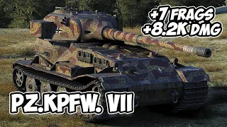 Pz.Kpfw. VII - 7 Frags 8.2K Damage - Eared deals! - World Of Tanks