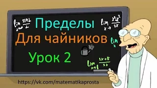 Пределы для чайников второй урок  определенность ноль на ноль, преобразования.