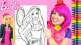 Coloring Barbie Dreamhouse GIANT Coloring Page Crayola Crayons | KiMMi THE CLOWN
