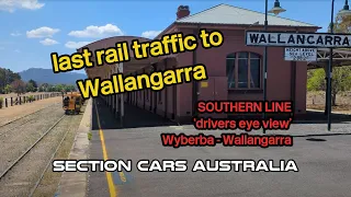 Section Cars Australia - the last rail traffic to Wallangarra, for a while...