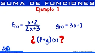 Suma de funciones | Ejemplo 1