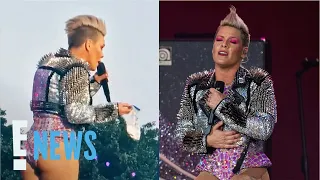 Pink Stunned After Fan Throws Mom's Ashes At Her During Performance | E! News