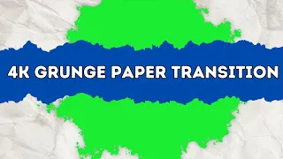 Paper Rip Transition Green Screen | Grunge Paper Transition Green Screen |  Green Screen Transitions