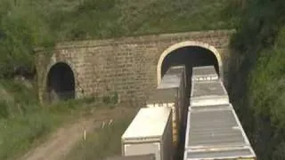 Intermodal Meets Intermodal And Amtrak At Allegheny Tunnel In Gallitzin, Pennsylvania