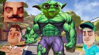 Hello Neighbor - My New Neighbor Big Yoda Hulk Act 3 Gameplay Walkthrough