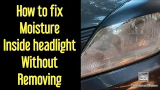 Car Headlight moisture removal at home||How to fix headlight with Moisture||#carhack#car