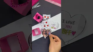 DIY BFF Cute Gift Idea 🥰💌 #shorts #diy #craft #creative #tutorial #art #crafts #artist #painting