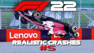 F1 22 REALISTIC CRASHES #5